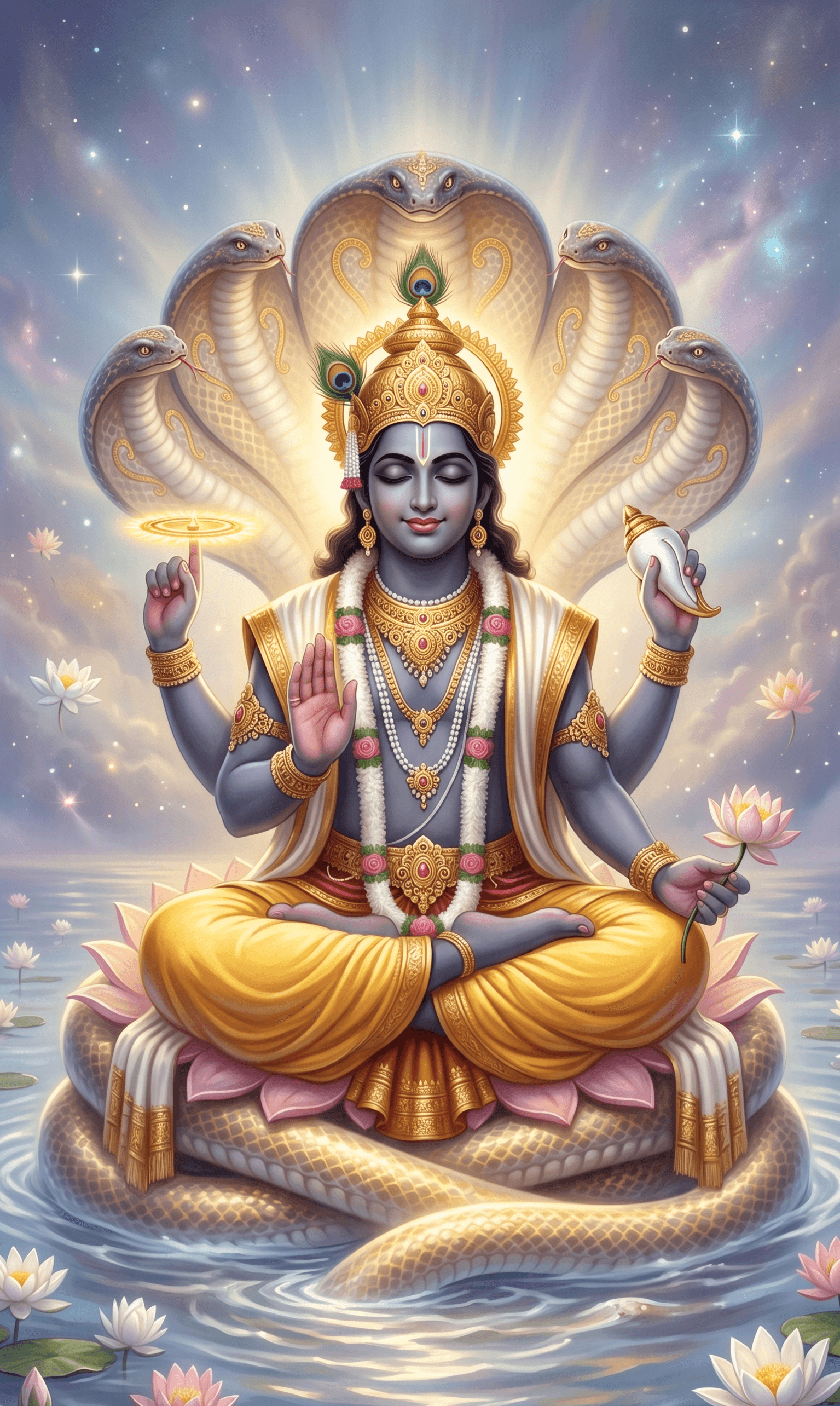 Lord Vishnu's Cosmic Repose